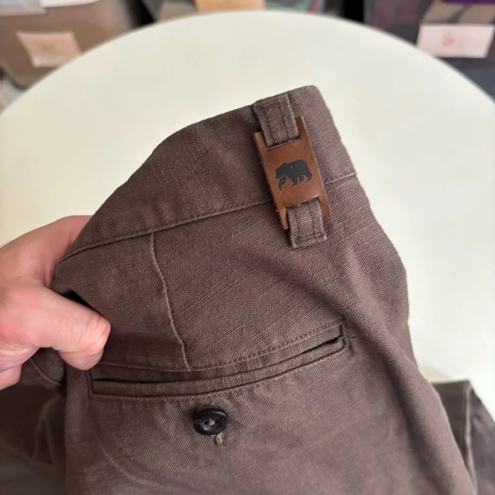 The Normal Brand Men’s Slim Straight Canvas Pant 29x32 Brown